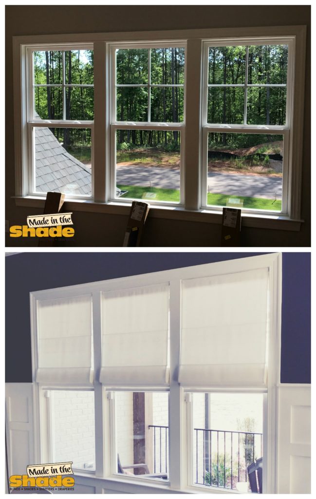Before & After  Roman Shades