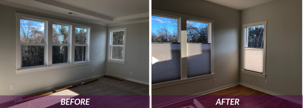 Before & After Honeycomb Cell Shades