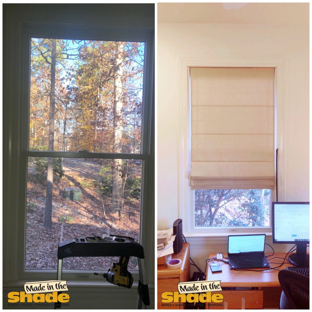 Before & After Roman Shades