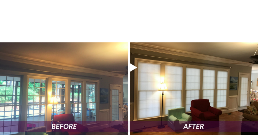 Before & After Honeycomb Cellular Shades