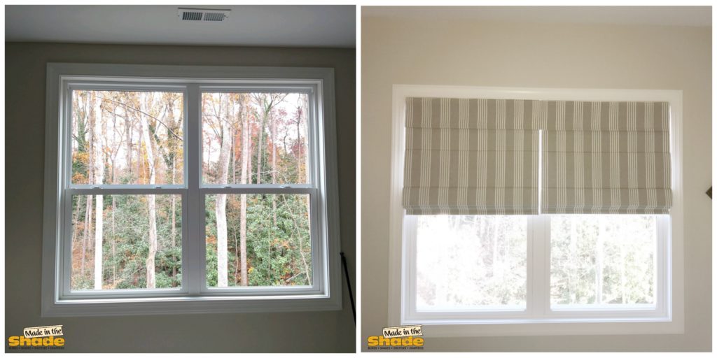 Before & After Roman Shades