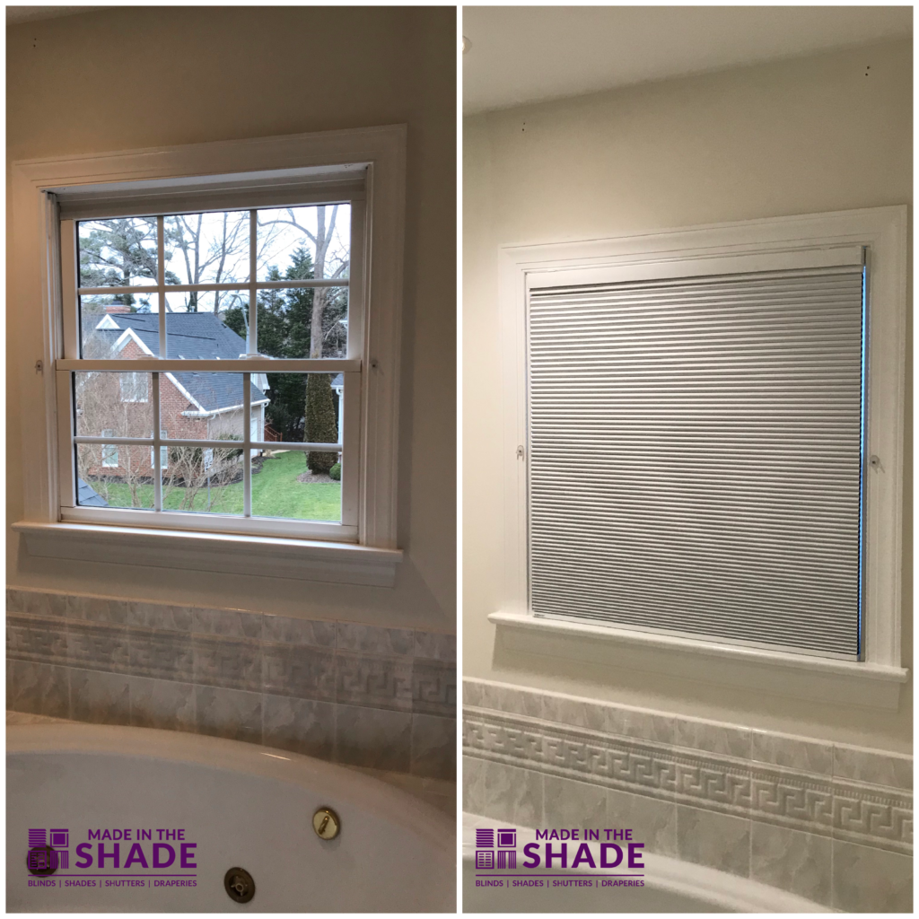 Before & After Honeycomb shades