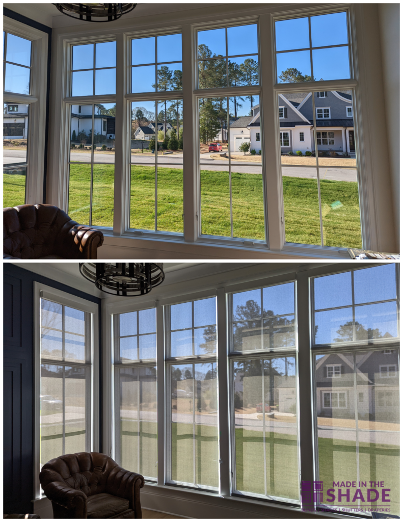Before & After Roller-Solar Shades