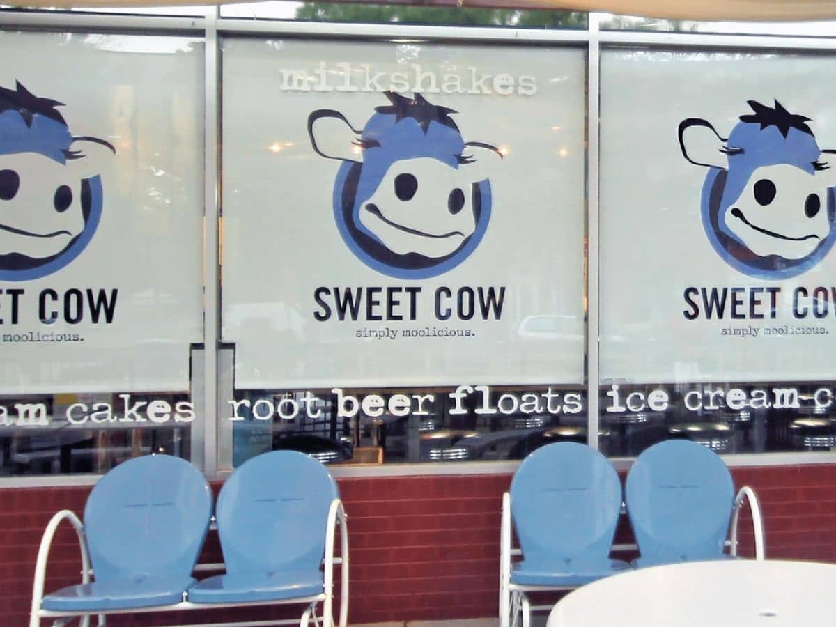 Sweet Cow Milkshakes - Roller blinds provided by Made in the Shade Blinds of Raleigh, NC