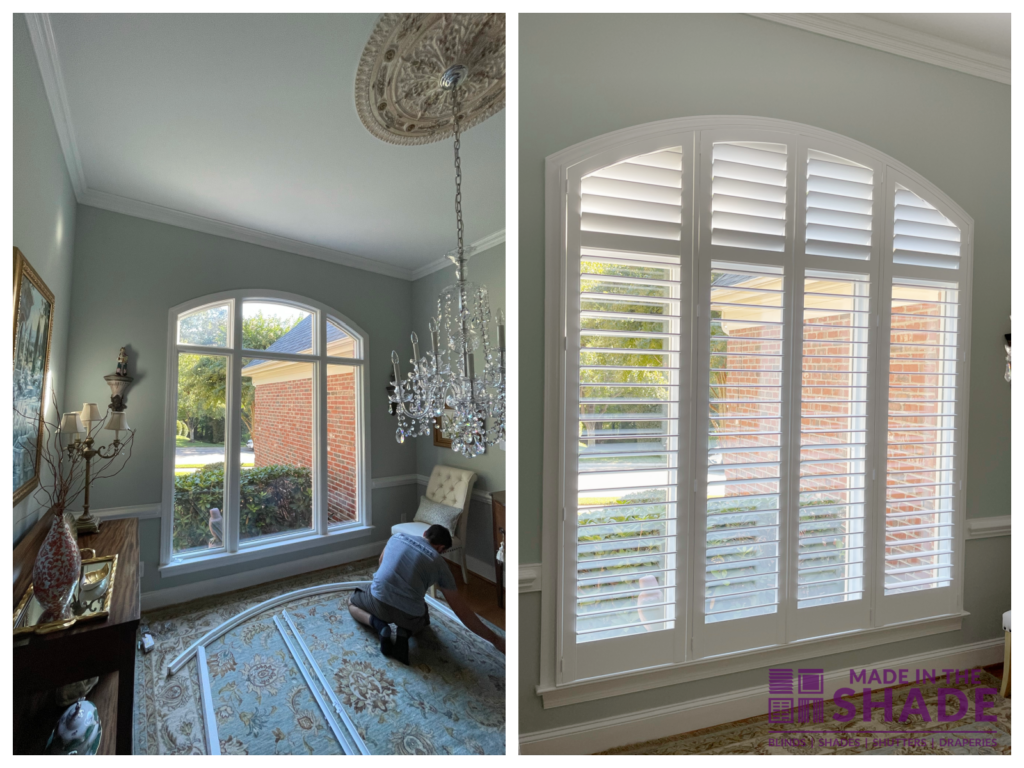 Before & After Specialty Shape Shutters
