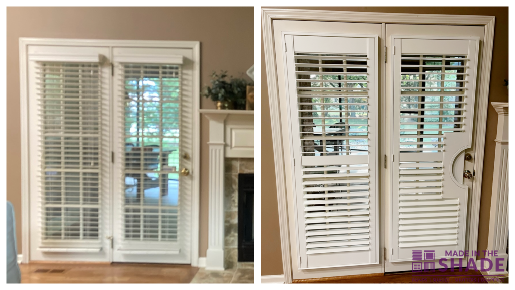 Before & After Shutters on French Doors