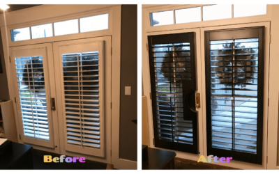 Beautiful privacy shutters for New York-style brownstone in Raleigh, NC